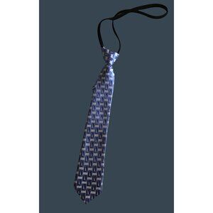 Toddler Boy  adjustable Tie Color Blue/ Grey